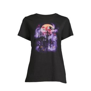 Black and Purple Graphic T-Shirt Tee